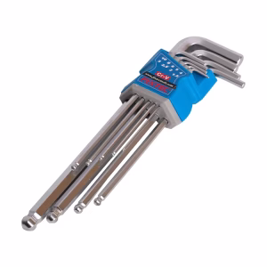 Ball PoinHex Key 9pcs extra long arm